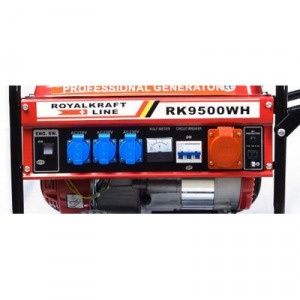 Royalkraft benzinmotoros generátor áramfejlesztő, kerekes 9500W, RK9500WH