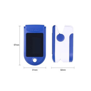 Digitális véroxigénszint és pulzusmérő, ujjra csíptethető, kék-szürke