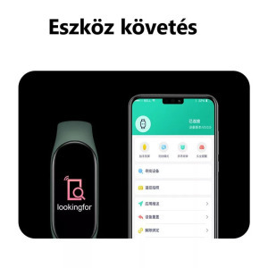 M8 Okoskarkötő, smart aktivitásmérő, sétához és sporthoz, sötétkék