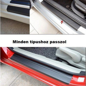 3D Karbon kopásvédő fólia ajtóküszöbhöz (4db)