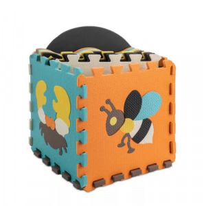 Hab szivacs puzzle 114x114cm, 25db - állatos