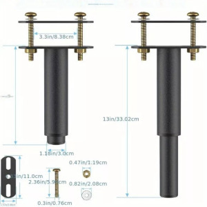 Állítható fém ágykeret láb, nagy teherbírású középső lemezszalag láb