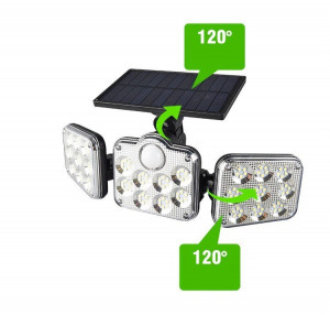 Worth Air mozgásérzékelős, falra szerelhető kültéri szolár lámpa