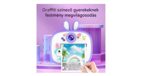 Nyuszis mini gyermek fényképezőgép azonnali nyomtatással