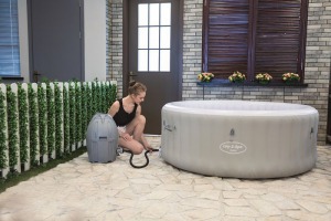 TAHITI Airjet masszázsmedence puhafalú 180x66 cm