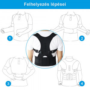Tartásjavító heveder, testtartás javító mágneses hátpánt - S