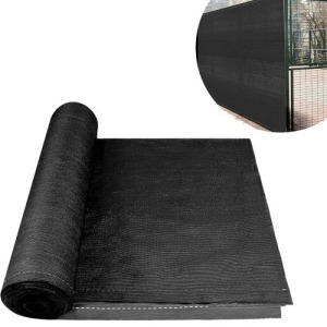 Árnyékoló háló, belátásgátló, fekete, 95% 180g/m2 1,5x25 m UV szűrővel