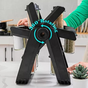 18 db-os fűszertartó készlet, forgó állvánnyal