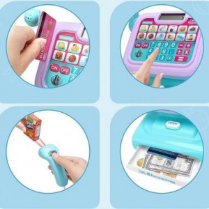 Játék pénztárgép, kék-lila