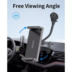 Autós mobiltelefon, tablet és GPS tartó, tapadókorongos, szélvédő/műszerfal