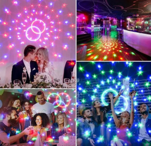 Solmore LED Disco Ball - RGB party fény távirányítóval