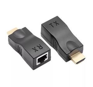 HDMI hosszabbító adapter, HDMI->RJ45->HDMI, HDMI/Cat6 Cat6e, 15m hatótáv