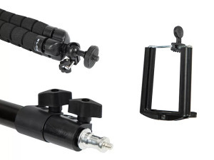 Blow Telefonállvány szett - alumínium, 210 cm, rugalmas miniállvánnyal és távirányítóval