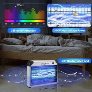 WingRepel elektromos rovarcsapda, szúnyogirtó, UV fénycső, max. 80m2