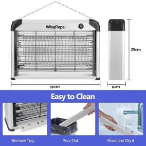 WingRepel elektromos rovarcsapda, szúnyogirtó, UV fénycső, max. 80m2