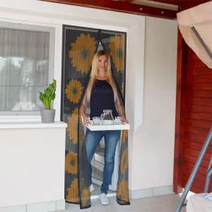 Napraforgós szúnyogháló függöny ajtóra 100×210 cm