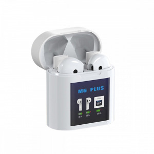Air M6 plus - TWS Bluetooth fülhallgató, hőmérővel