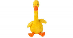 Visszabeszélő táncoló plüss kacsa - táncol, beszél, dallamokkal, USB kábellel