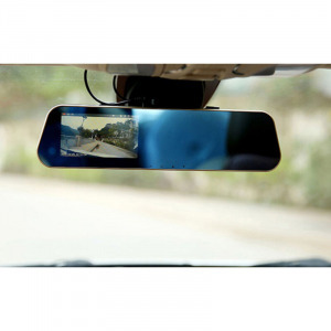 Visszapillantó tükörbe épített menetrögzítő és tolatókamera LCD kijelzővel, arany