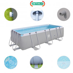 Avenli Frame medenceszett téglalap alakú szürke 400x200x99cm