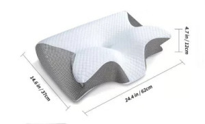 Ergonomikus memóriahabos nyak- és válltámasztó párna - 62*37*8/12cm