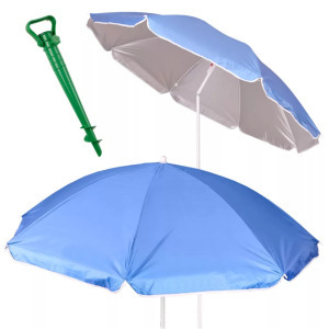 Kerti és strand napernyő - összecsukható, UV szűrős, 150 cm, kék