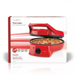 Pizzakészítő és grillsütő, 30 cm, állítható hőmérséklet, 1800 W