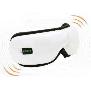 Eye Care hordozható, intelligens, bluetooth szem masszírozó, melegítő funkcióval, zene lejátszással, fehér