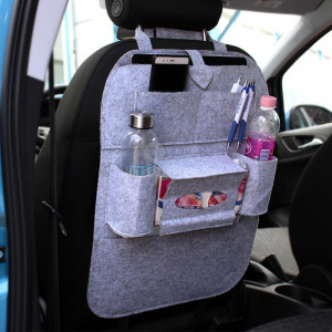 Háttámlavédő autós tároló, fekete