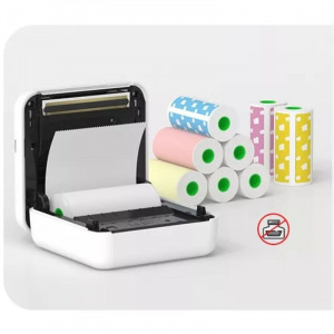 Hordozható akkumulátoros mini printer, intelligens nyomtató hőpapírral, bluetooth kapcsolattal
