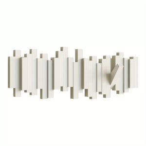 Könnyen felszerelhető zongora billentyűs ruhaakasztó fehér