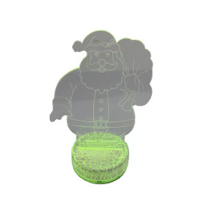 3D LED Karácsonyi ablakdísz, mikulásos ünnepi fény, 7szín, USB, 20cm magas