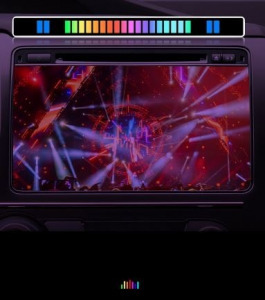 Alphaone zenére változó led kijelző