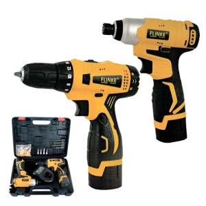 Flinke Akkus fúró-csavarozó és kerékkulcs szett FK-8039 Twin Pack