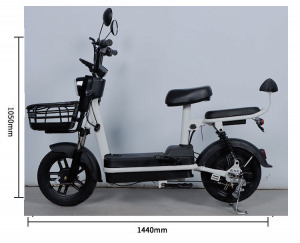 Phantom kétszemélyes robogó fekete-fehér 350W 30-40km