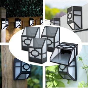 Kültéri fekete szolár lámpa, 4db