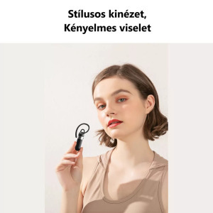 Remax Bluetooth 5.3 Headset, 90mAh akkumulátor, 8 óra beszélgetés, fekete