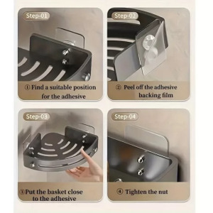 2db öntapadós zuhany polc