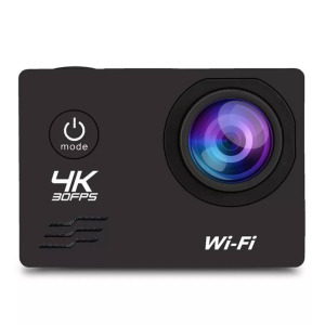 Sportkamera, WiFi-s 12MP akciókamera FullHD, 30m-ig vízálló, A+ 170° fekete
