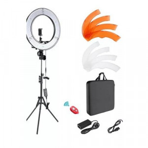 Hakutatz Ring selfi lámpa szett RGB 18" colos 185 cm-es tripoddal