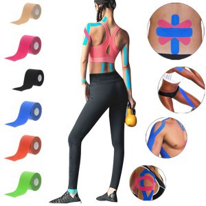 4 db kineziológiai szalag, fekete