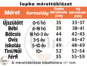 Gyerek átmeneti sapka sál szett