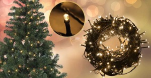 240 LED-es karácsonyi fényfüzér - meleg fehér