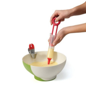 Tésztaadagoló és sütemény díszítő toll, 3 cserélhető fejjel - MS-700