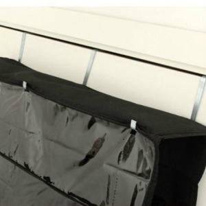 Ajtóra szerelhető cipőtároló - fekete színű