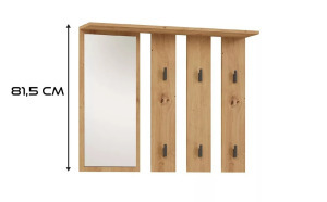 Shannan Parma tükrös fogas, 100x81,5x15 cm, tölgy