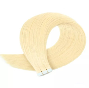 Ragasztócsíkos 100% humán póthaj világosszőke 40gr, 45cm
