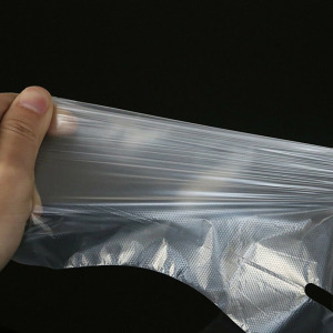 Eldobható védőkesztyű púder nélkül, TPE / 100 darabos csomag - L-es méret