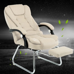 Masszázsfotel lábtartóval, bézs