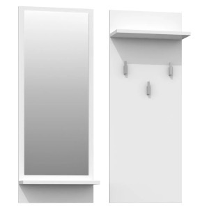 Drohmo Riva tükrös fogas, 35x90x16 cm, fehér